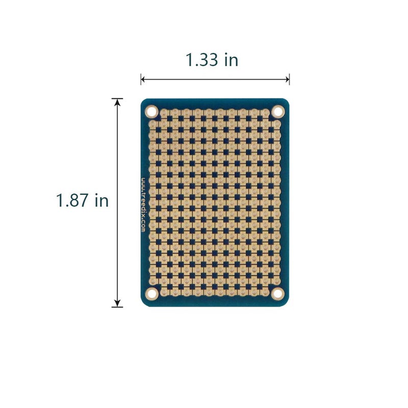 Treedix تريدكس 9 قطع لوحة دائرية صغيرة قابلة للحام لوحة عالمية PCB درع نموذج مزدوج الجوانب ثقوب مطلية بالذهب متوافقة مع مجموعة أردوينو وراسبيري باي درع النمذجة والاختبار - Image 2